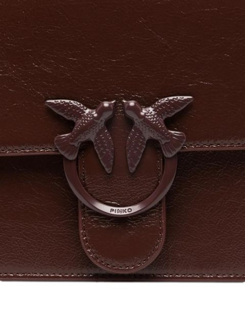 PINKO Love One logo-plaque tote bag - Red