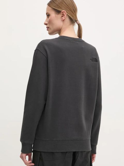 The North Face bluza bawełniana Nature Relaxed damska kolor szary z aplikacją NF0A8BVXJK31