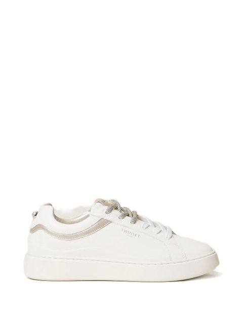 TWINSET leather sneakers - White - zdjęcie produktu nr 1