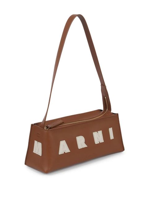 Marni Lettering Shoulder Bag - Brown