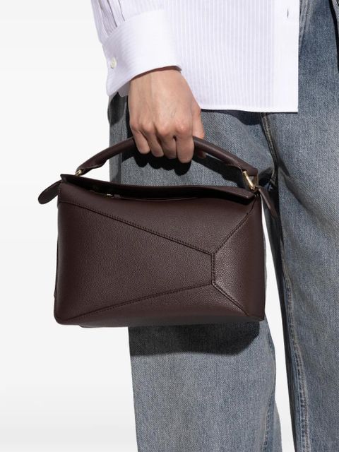 LOEWE Small Puzzle Edge tote bag - Brown - zdjęcie produktu nr 2
