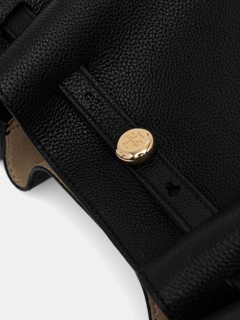 Tory Burch torebka skórzana Romy kolor czarny 166982-001