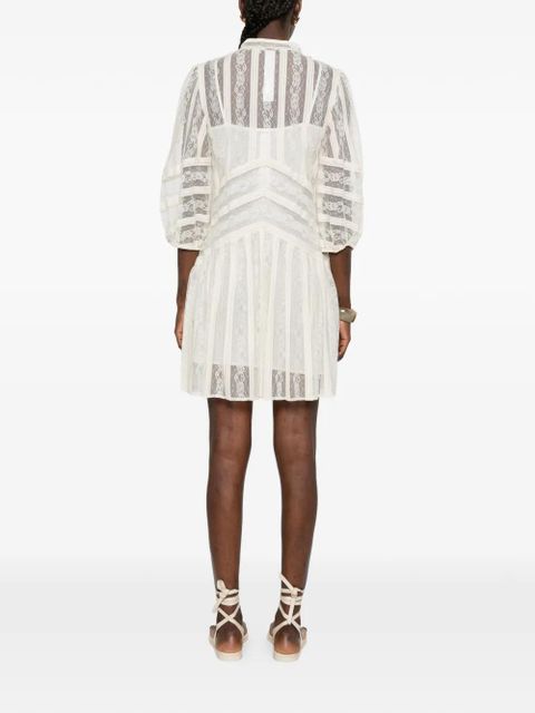 TWINSET laced V-neck mini dress - Neutrals