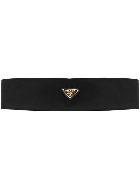Prada Gold Logo hairband - Black