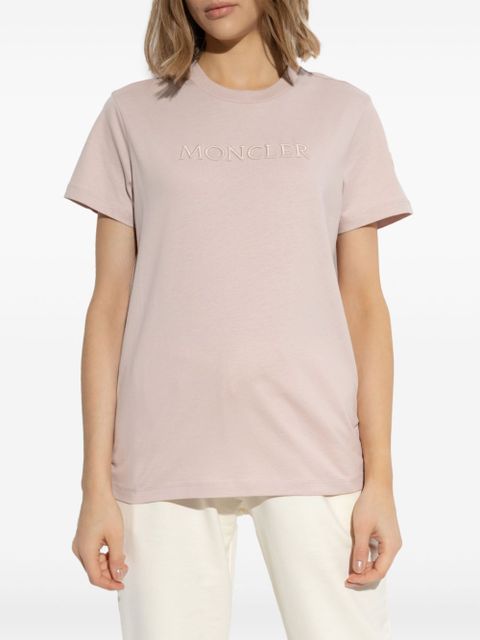 Moncler logo-embroidered T-shirt - Pink