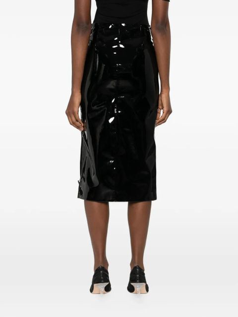 The Frankie Shop Samantha high-shine skirt - Black