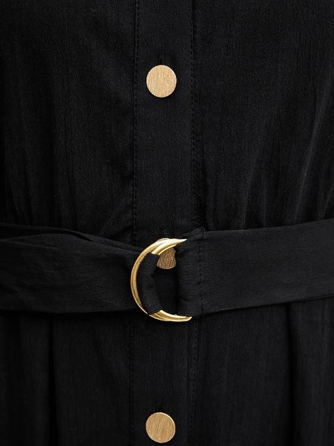 Answear.LAB sukienka kolor czarny maxi rozkloszowana