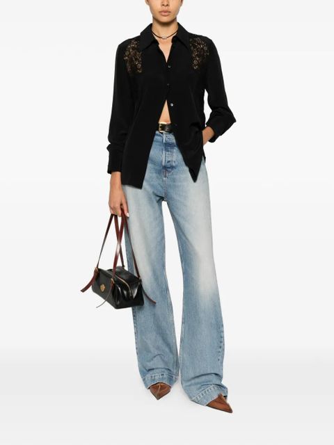 Chloé lace-panelled shirt - Black - zdjęcie produktu nr 2