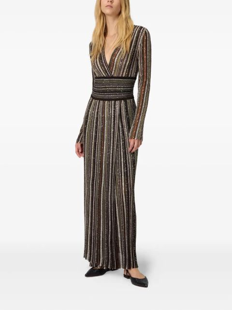 Missoni stripe embellished dress - Black