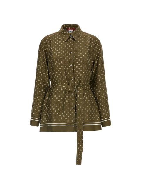 Max Mara printed belted shirt - Green - zdjęcie produktu nr 1