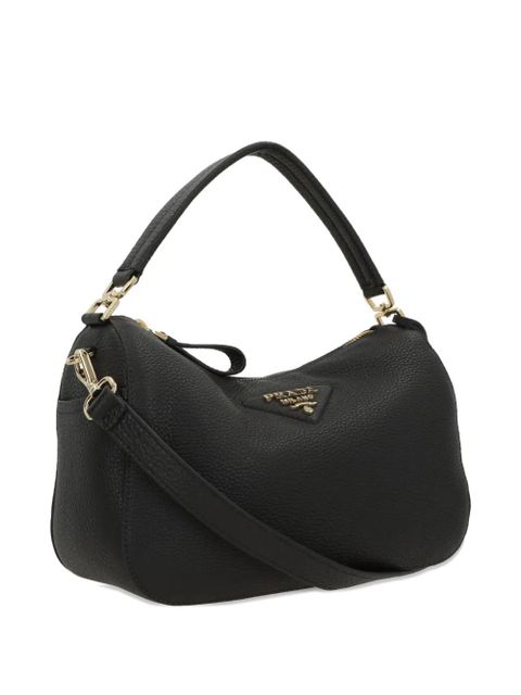 Prada grained logo tote bag - Black - zdjęcie produktu nr 2