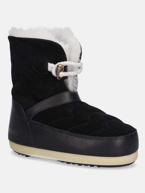 Moon Boot śniegowce zamszowe MB EVX IGLOO kolor czarny 80D1470070 NL02 - zdjęcie produktu nr 1