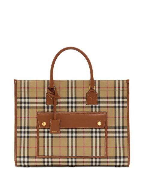Burberry medium Freya tote bag - Brown - zdjęcie produktu nr 1