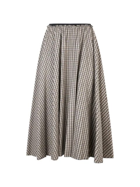 Valentino Garavani check midi skirt - Neutrals - zdjęcie produktu nr 1