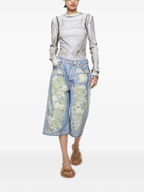 Acne Studios logo-print long-sleeve top - White - zdjęcie produktu nr 2