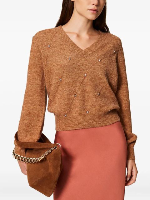 TWINSET V-neck sweater - Brown - zdjęcie produktu nr 2