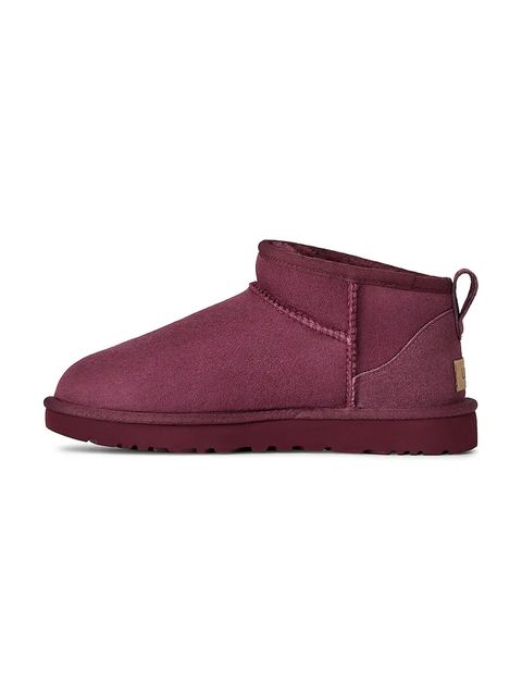 UGG śniegowce zamszowe Classic Ultra Mini kolor różowy 1116109.BNTM
