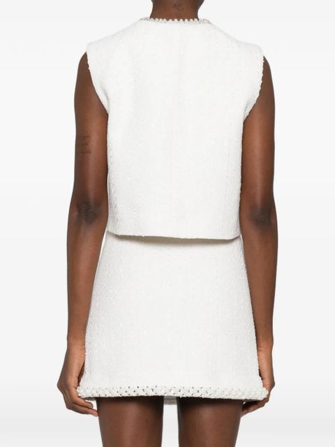 Maje crystal-embellished vest - Neutrals