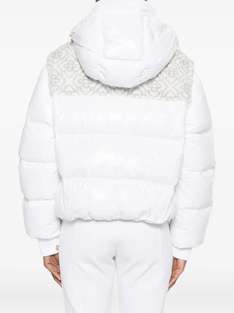 Casablanca zip-up ski puffer jacket - White