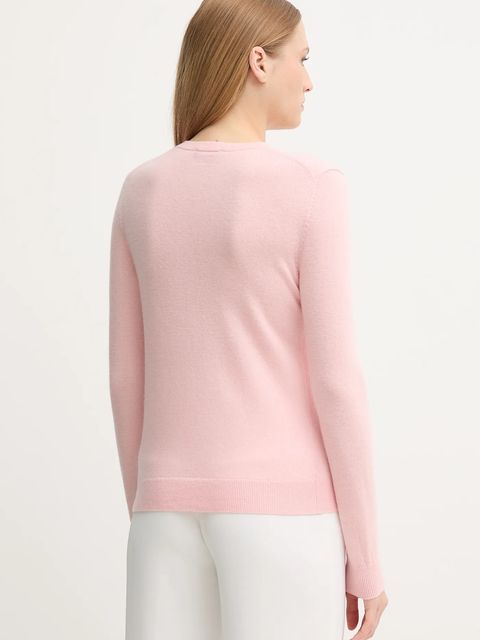 United Colors of Benetton kardigan wełniany kolor różowy lekki