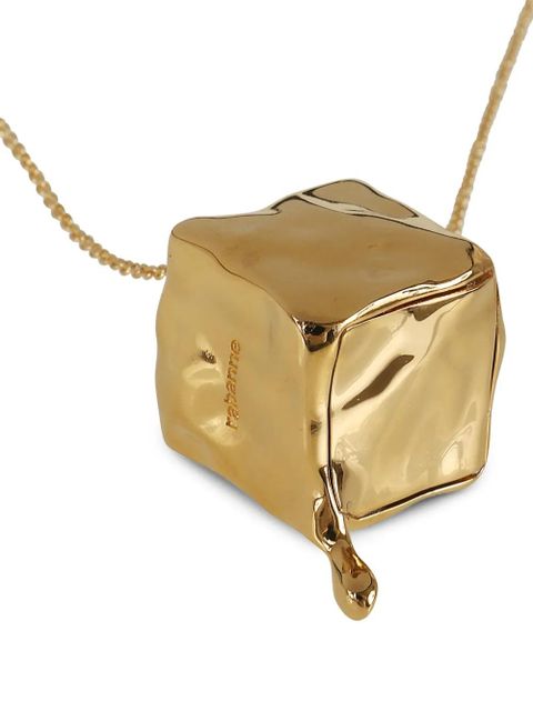 Rabanne distorted-cube pendant necklace - Gold - zdjęcie produktu nr 2