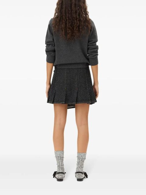 GANNI embroidered logo jumper - Grey