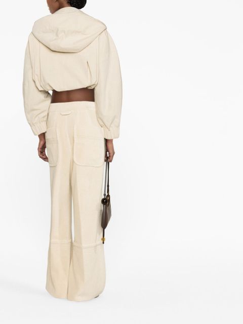 Jacquemus wide-leg flared trousers - Neutrals