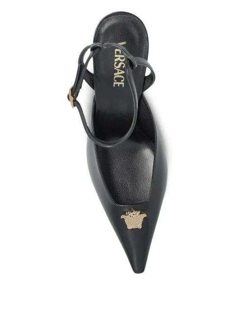 Versace 85mm medusa-embellished pointed-toe pumps - Black