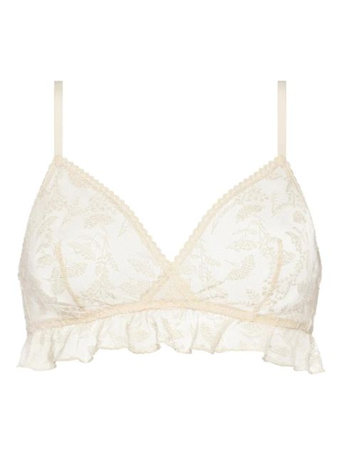 ERES ruffled floral-print bra - Neutrals - zdjęcie produktu nr 1