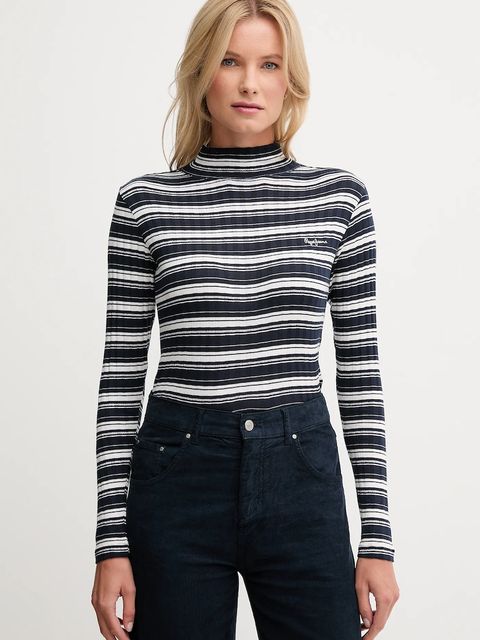 Pepe Jeans longsleeve kolor granatowy z półgolfem PL5000040 - zdjęcie produktu nr 1