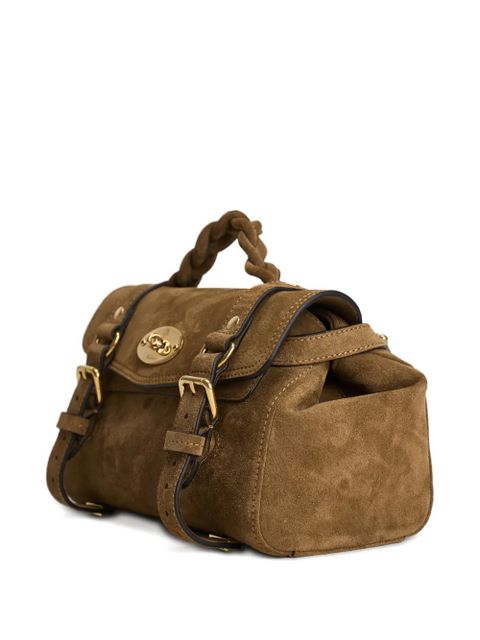 Mulberry braided handle tote bag - Brown