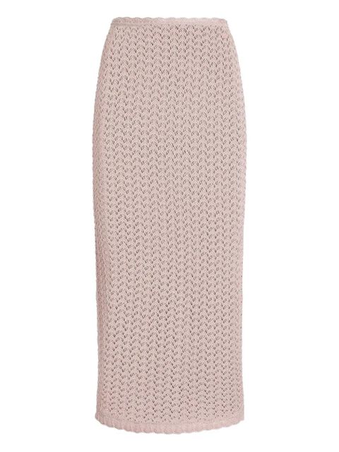 Dolce & Gabbana openwork slit mid skirt - Pink - zdjęcie produktu nr 1