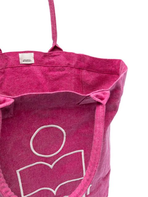 ISABEL MARANT Yenky organic cotton tote bag - Pink