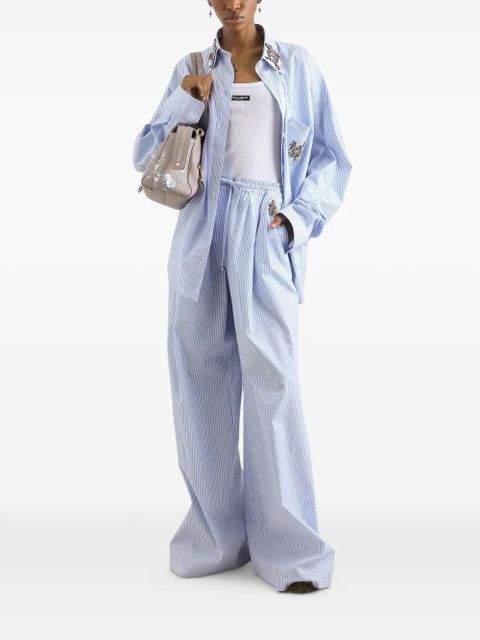 Dolce & Gabbana striped poplin trousers - Blue - zdjęcie produktu nr 2