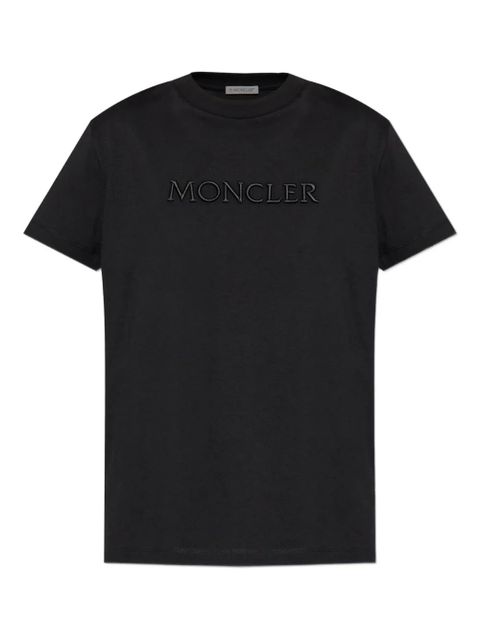 Moncler logo-embroidered t-shirt - Black - zdjęcie produktu nr 1