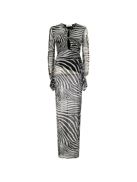 Blumarine zebra-print dress - Black - zdjęcie produktu nr 1
