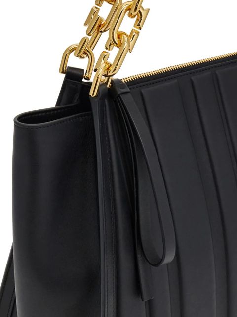 Ferragamo panelled-design leather tote bag - Black