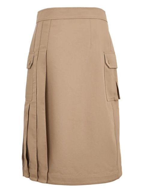3.1 Phillip Lim pleated-zip utility midi skirt - Neutrals