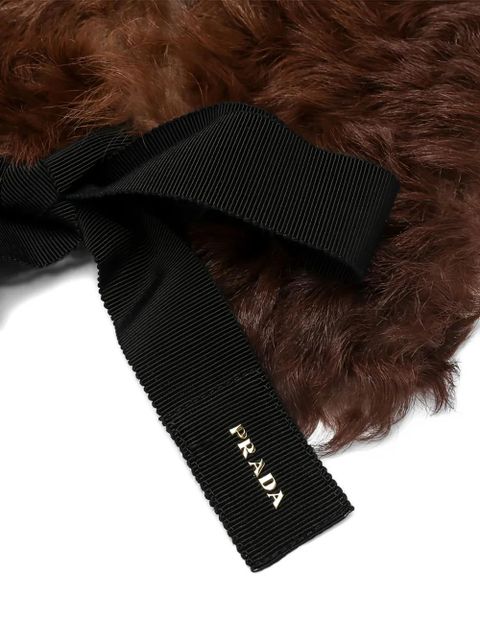 Prada shearling scarf - Brown - zdjęcie produktu nr 2