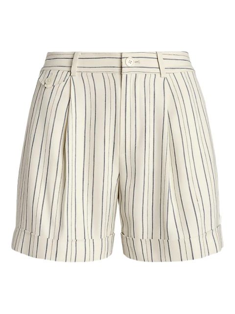 Lauren Ralph Lauren pleated striped shorts - Neutrals - zdjęcie produktu nr 1