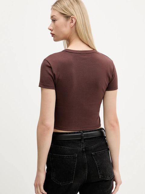 HUGO t-shirt damski kolor brązowy 50512000 - zdjęcie produktu nr 2