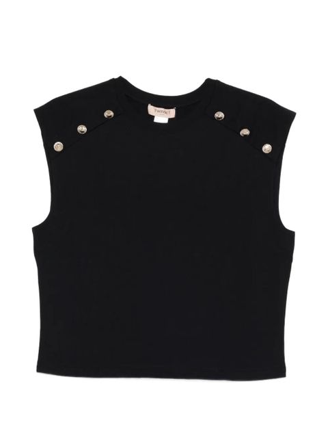 TWINSET button-embellishment top - Black - zdjęcie produktu nr 1