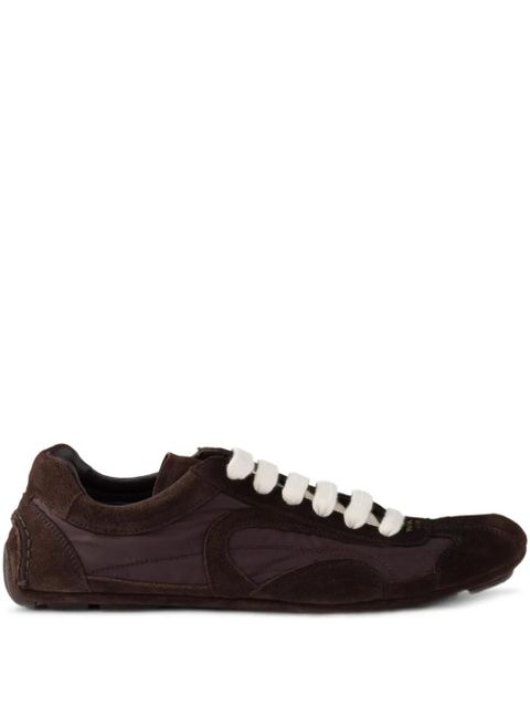 Prada round-toe lace-up sneakers - Brown - zdjęcie produktu nr 1