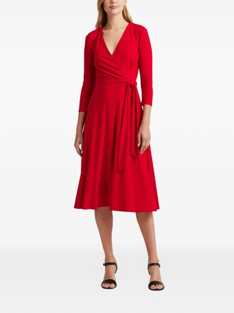 Lauren Ralph Lauren V-neck midi dress - Red - zdjęcie produktu nr 2
