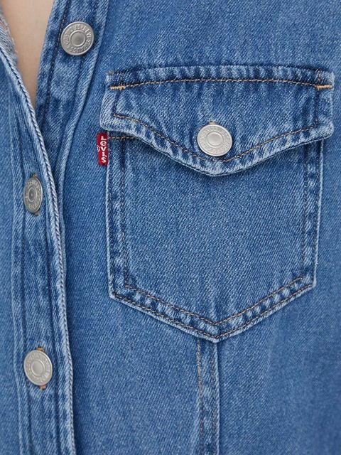 Levi's sukienka jeansowa kolor niebieski mini prosta