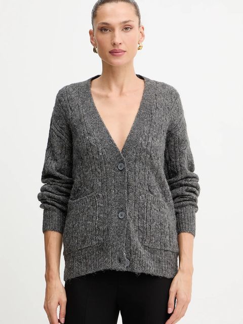 Silvian Heach kardigan z domieszką wełny VALBUENA damski kolor szary GPA25149CD - zdjęcie produktu nr 1