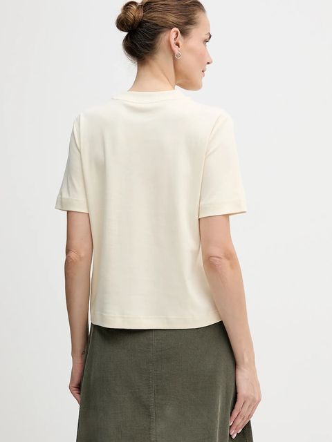 United Colors of Benetton t-shirt bawełniany damski kolor beżowy 3DCJD10B5 - zdjęcie produktu nr 2