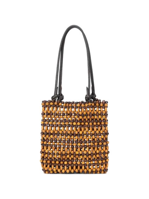 STAUD mini Baja beaded tote bag - Neutrals - zdjęcie produktu nr 1