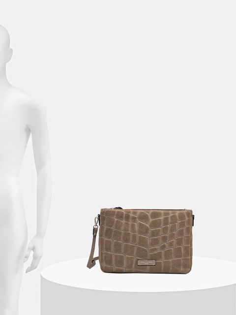 Gianni Chiarini torebka zamszowa NORA POUCH kolor zielony BS 10225 CM-PL