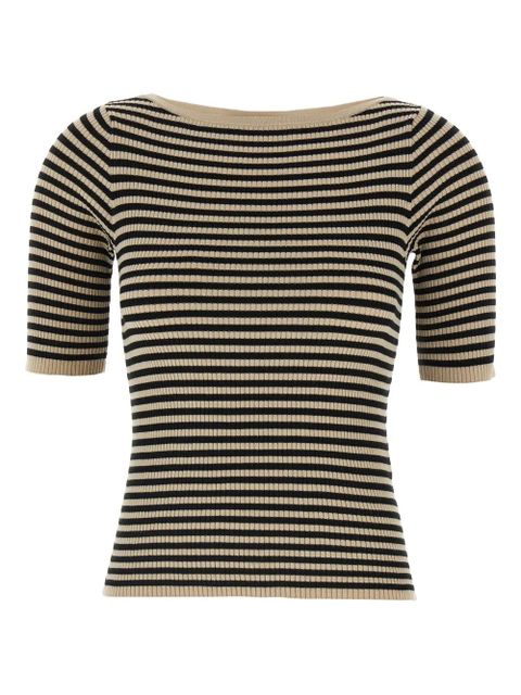 Max Mara striped ribbed T-shirt - Neutrals - zdjęcie produktu nr 1